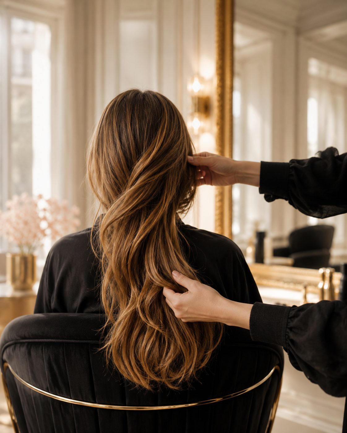 Balayage blond crème
